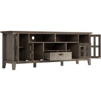 Simpli Home - Artisan SOLID WOOD 72 inch Wide Transitional TV Media Stand in Distressed Grey For ... - Alternate Views