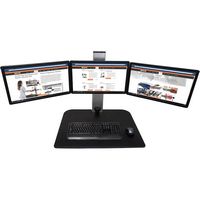 Victor - Electric Triple Monitor Standing Desk Riser - Black, Aluminum - Alternate Views