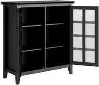Simpli Home - Artisan SOLID WOOD 38 inch Wide Transitional Medium Storage Cabinet - Black - Alternate Views