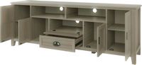 Simpli Home - Burlington SOLID WOOD 72 inch Wide Transitional TV Media Stand in Distressed Grey F... - Alternate Views