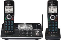 AT&T - 2 Handset Connect to Cell Answering System with Unsurpassed Range - Black - Alternate Views