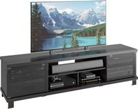 CorLiving - Holland Black Wooden Extra Wide TV Stand, for TVs up to 85