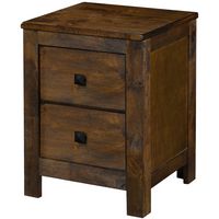 Finch - Stratford Farmhouse Wood 2-Drawer Night Stand - Classic Brown - Alternate Views