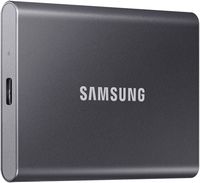 Samsung - T7 1TB External USB 3.2 Gen 2 Portable SSD with Hardware Encryption - Titan Gray - Alternate Views