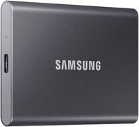 Samsung - T7 2TB External USB 3.2 Gen 2 Portable SSD with Hardware Encryption - Titan Gray - Alternate Views