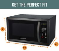 Farberware - Classic 1.1 Cu. Ft. Countertop Microwave Oven - Black stainless steel - Alternate Views
