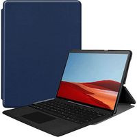 SaharaCase - Folio Case for Microsoft Surface Pro X - Blue - Alternate Views