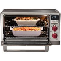 Wolf Gourmet - Toaster Oven - Stainless Steel/Red Knob - Alternate Views