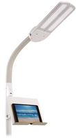 OttLite - Dual Shade LED Floor Lamp with USB Charging Station - White - Alternate Views