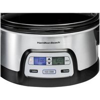 Hamilton Beach - FlexCook 6qt Digital Slow Cooker - Silver - Alternate Views