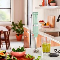KitchenAid - Corded Variable-Speed Immersion Blender in Pistachio with Blending Jar - Green - Alternate Views
