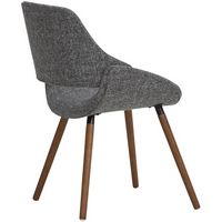 Simpli Home - Malden Mid Century Modern Bentwood Dining Chair in Grey Woven Fabric - Gray - Alternate Views