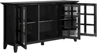 Simpli Home - Acadian SOLID WOOD 62 inch Wide Transitional Wide Storage Cabinet in - Black - Alternate Views