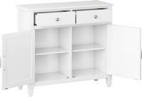 Simpli Home - Connaught Traditional Solid Wood Entryway Storage Cabinet - White - Alternate Views