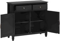 Simpli Home - Connaught Traditional Solid Wood Entryway Storage Cabinet - Black - Alternate Views