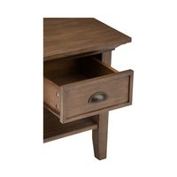 Simpli Home - Redmond SOLID WOOD 19 inch Wide Square Transitional End Side Table in - Rustic Natu... - Alternate Views