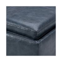 Simpli Home - Rockwood 17 inch Wide Contemporary Square Cube Storage Ottoman with Tray - Denim Blue - Alternate Views