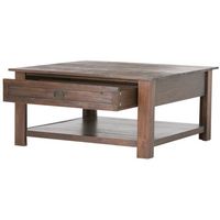 Simpli Home - Monroe Square Rustic Contemporary Solid Acacia Wood 2-Drawer Coffee Table - Distres... - Alternate Views