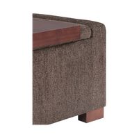 Simpli Home - Bretton Rectangular Contemporary Metal/Fabric Ottoman With Inner Storage - Deep Umb... - Alternate Views