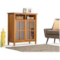 Simpli Home - Warm Shaker SOLID WOOD 39 inch Wide Transitional Medium Storage Media Cabinet in - ... - Alternate Views