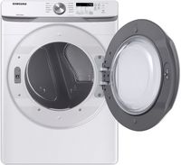 Samsung - 7.5 Cu. Ft. Stackable Electric Dryer with Sensor Dry - White - Alternate Views