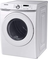 Samsung - 7.5 Cu. Ft. Stackable Gas Dryer with Sensor Dry - White - Alternate Views