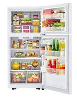LG - 20.2 Cu. Ft. Top-Freezer Refrigerator - White - Alternate Views