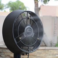 NewAir - Outdoor Misting Fan and Pedestal Fan, Cools 500 sq. ft. with 3 Fan Speeds and Wide-Angle... - Alternate Views
