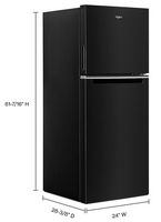 Whirlpool - 11.6 Cu. Ft. Top-Freezer Counter-Depth Refrigerator with Infinity Slide Shelf - Black - Alternate Views
