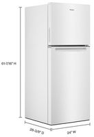 Whirlpool - 11.6 Cu. Ft. Top-Freezer Counter-Depth Refrigerator with Infinity Slide Shelf - White - Alternate Views