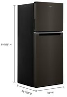 Whirlpool - 11.6 Cu. Ft. Top-Freezer Counter-Depth Refrigerator with Infinity Slide Shelf - Black... - Alternate Views