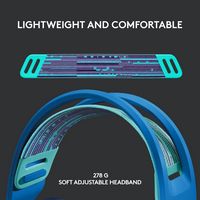 Logitech - G733 LIGHTSPEED Wireless Gaming Headset for PS4, PC - Blue - Alternate Views