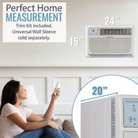 Keystone - 8,000 BTU 115V Through-the-Wall Air Conditioner with Follow Me LCD Remote Control - White - Alternate Views