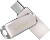 SanDisk - Ultra Dual Drive Luxe 1TB USB 3.1, USB Type-C Flash Drive - Silver - Alternate Views