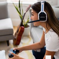 Astro Gaming - A20 Gen 2 Wireless Gaming Headset for PS5, PS4, PC - White/Blue - Alternate Views