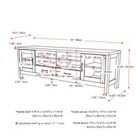 CorLiving - Hollywood TV Cabinet, for TVs up to 85