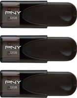 PNY - 32GB Attaché 4 Type A USB 2.0 Flash Drive 3-Pack - Black - Alternate Views