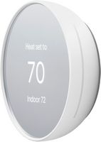 Google - Nest Smart Programmable Wifi Thermostat - Snow - Alternate Views