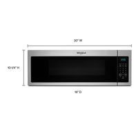 Whirlpool - 1.1 Cu. Ft. Low Profile Over-the-Range Microwave Hood with 2-Speed Vent - Stainless S... - Alternate Views