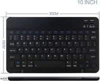 SaharaCase - Wireless Bluetooth Keyboard for Most Tablets and Computers - Black - Alternate Views