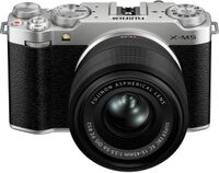 Fujifilm - X-M5 Body with XC15-45mmF3.5-5.6 OIS PZ Lens Kit - Silver - Alternate Views