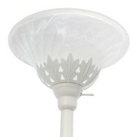 Elegant Designs - 3 Light Floor Lamp with Scalloped Glass Shades - White - Alternate Views