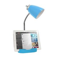 Limelights - Gooseneck Organizer Desk Lamp with iPad Tablet Stand Book Holder and USB port - Blue - Alternate Views