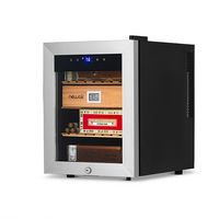 NewAir - 250 Count Cigar Humidor Wineador with Precision Digital Temperature Controls - Stainless... - Alternate Views