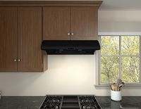 Zephyr - 36 inches - Externally Vented - Under cabinet Range Hood - Black - Alternate Views