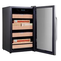 Whynter - 4.2 cu.ft. Cigar Cabinet Cooler and Humidor with Humidity Temperature Control - Silver - Alternate Views