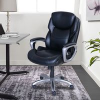 Serta - My Fit Executive Office Chair with Active Lumbar Support - Black - Alternate Views