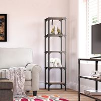 Serta - Overland Bookshelf - Wood and Black - Alternate Views