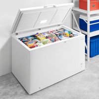 Insignia™ - 14.0 Cu. Ft. Garage-Ready Chest Freezer - White - Alternate Views