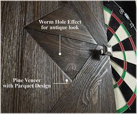 Barrington - Bellevue Wood Dartboard Cabinet With 18” Bristle Dartboard and Steel Tip Dart Set - ... - Alternate Views
